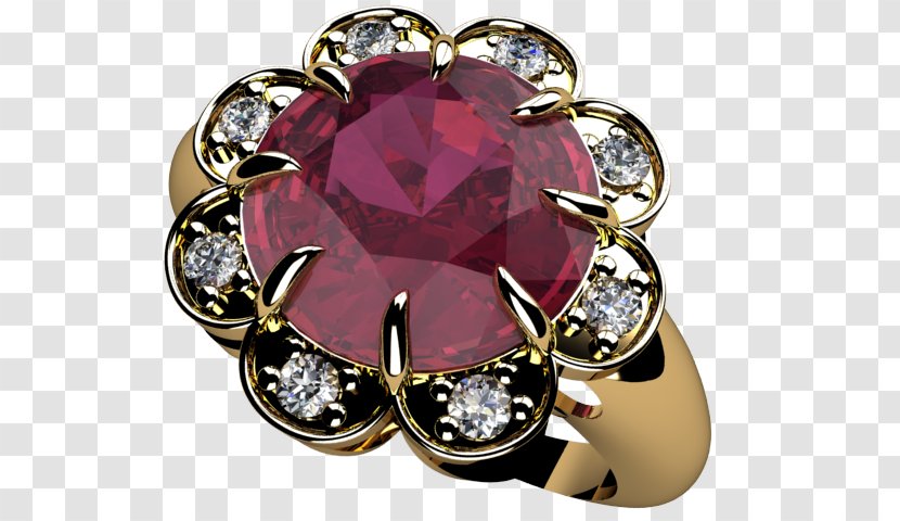 Ruby Ring Body Jewellery Diamond - Jewelry Accessories Transparent PNG