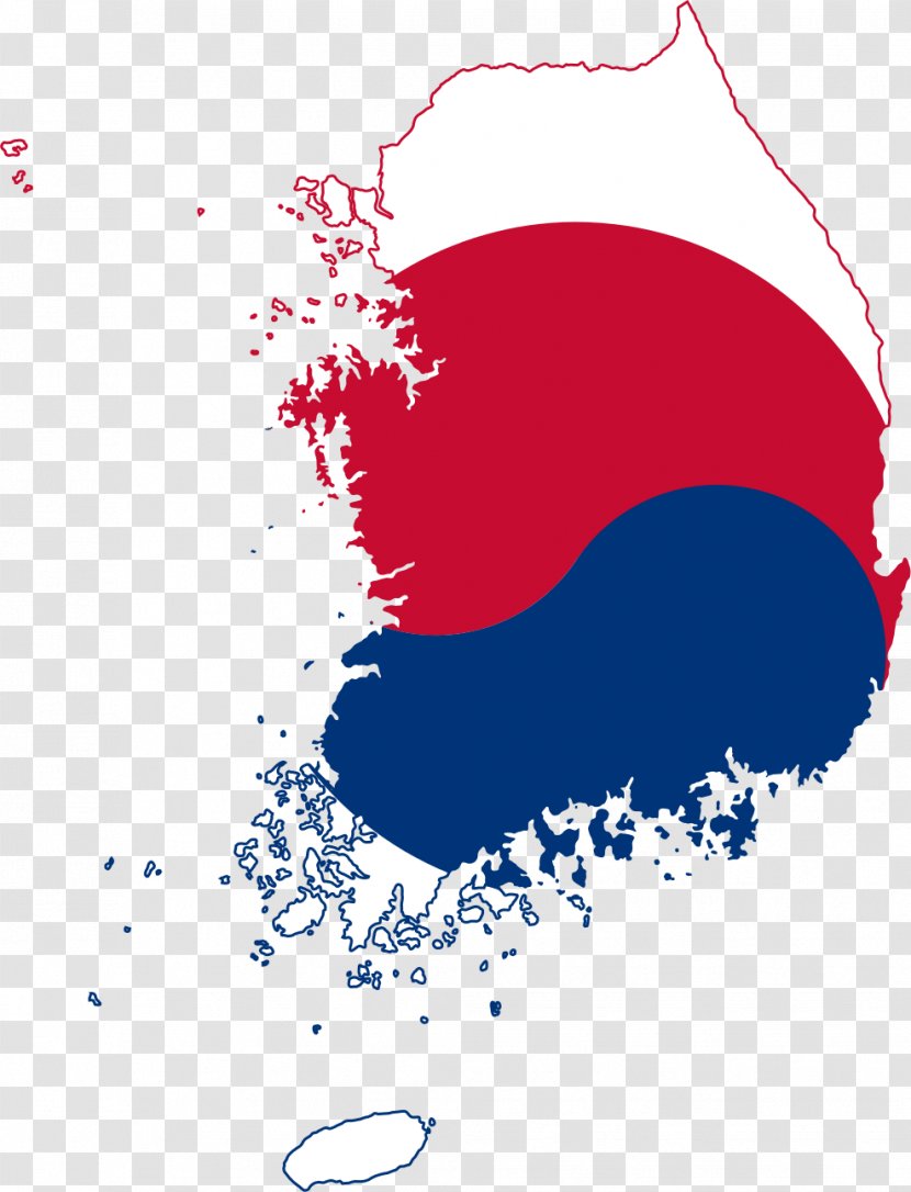 Flag Of South Korea North World Map - Korean Transparent PNG