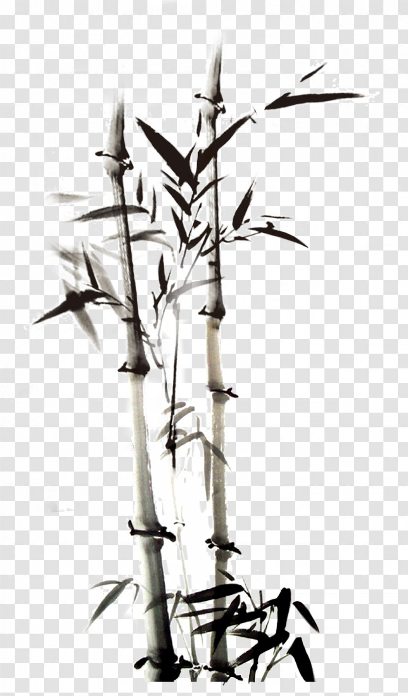 Ink Wash Painting Bamboo Chinese - Inkstick Transparent PNG