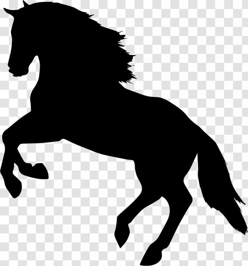 French Trotter Silhouette Equestrian - Black Transparent PNG