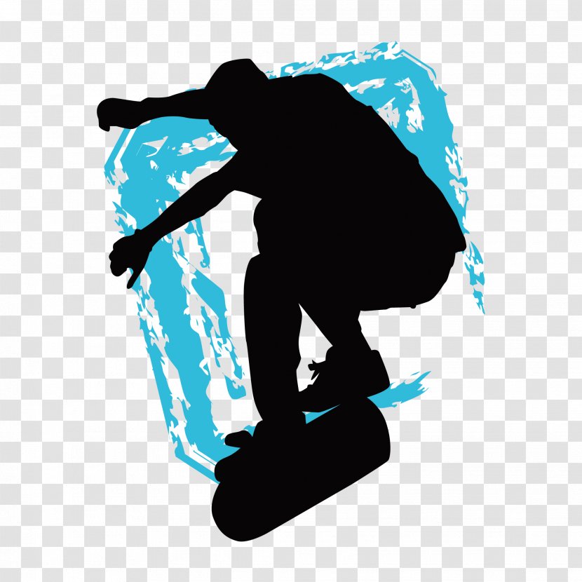 Skateboarding Silhouette Sports Roller Skating - Drawing - Characters Transparent PNG
