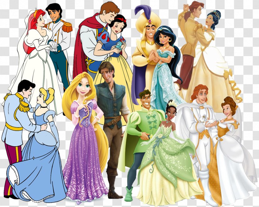 Ariel The Prince Cinderella Princess Jasmine Fa Mulan - Watercolor - Disney Transparent PNG