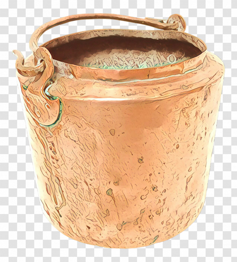 Beige Earthenware Flowerpot Copper Ceramic Transparent PNG