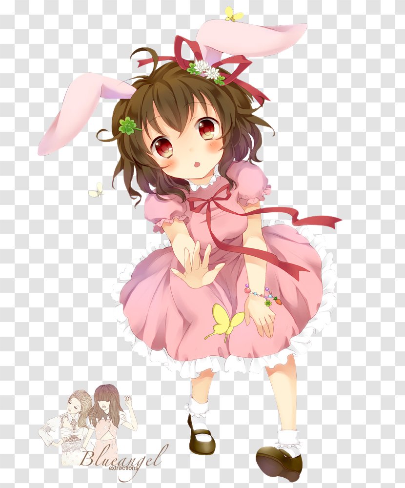 Tewi Inaba Touhou Project Clip Art - Frame - Flower Transparent PNG