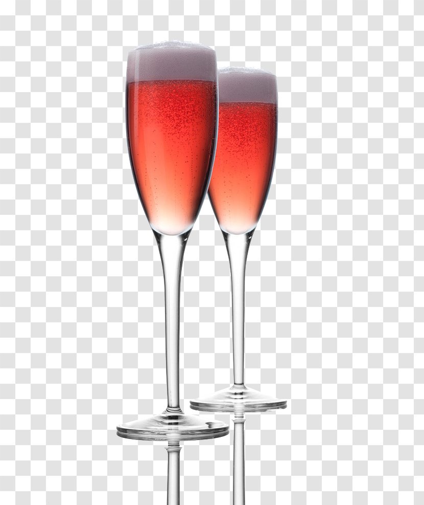 Champagne Kir Royale Wine Cocktail - Red Transparent PNG