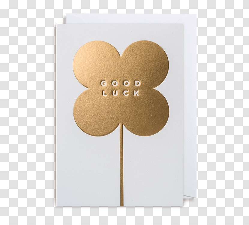Luck Gold 4-Leaf Clover Four-leaf Greeting & Note Cards Transparent PNG