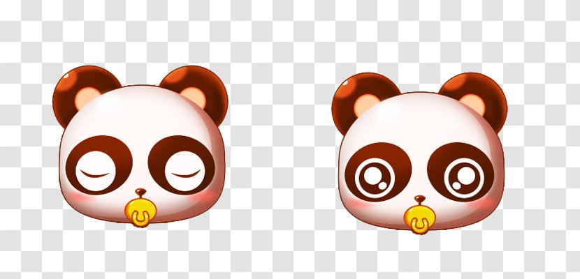 Giant Panda Cuteness Face Icon - Orange - Cute Transparent PNG