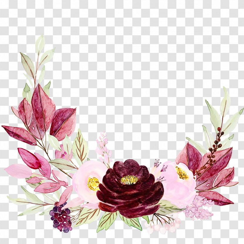 Floral Design Wedding Invitation Watercolor Painting Rose - Flowering Plant Transparent PNG