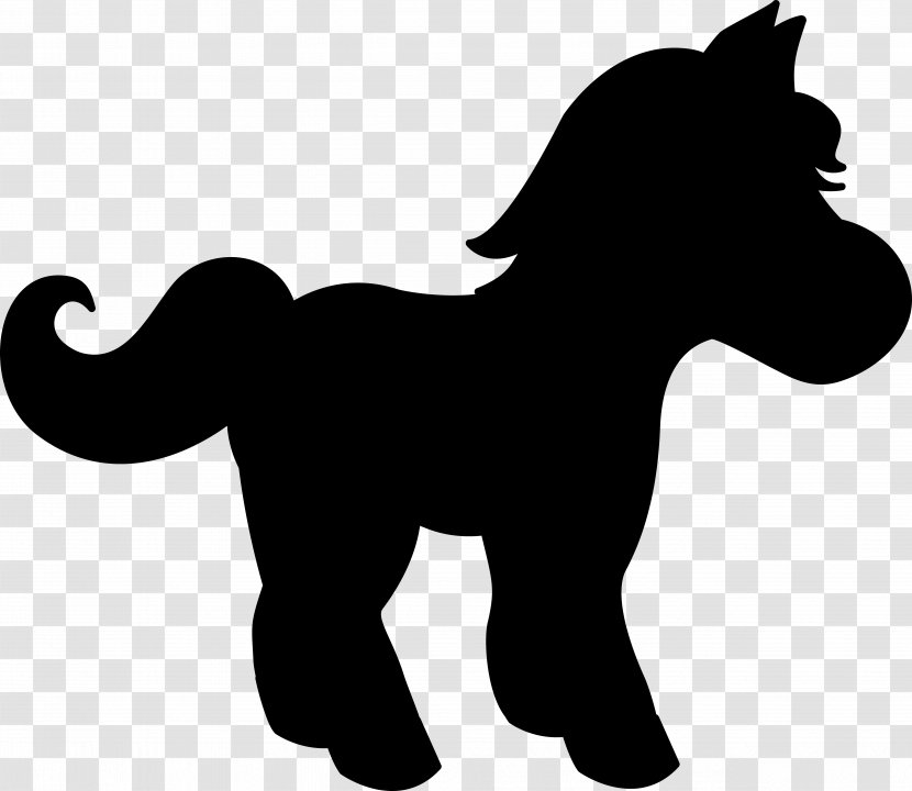 Cat Lion Mustang Pony Dog - Blackandwhite - Black Transparent PNG