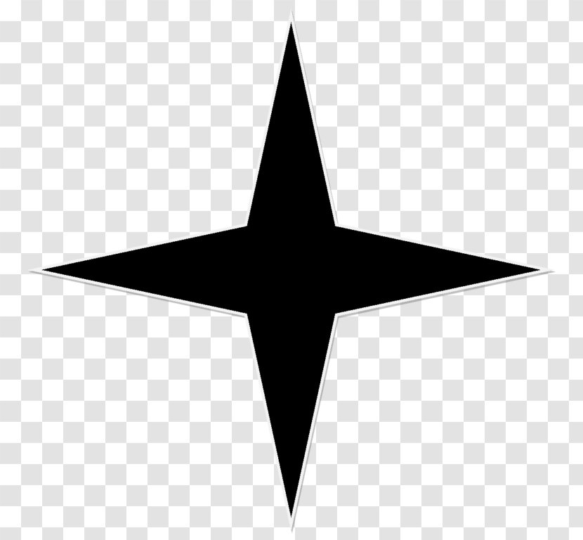 Triangle Star Symbol Symmetry - Wing - Black Transparent PNG