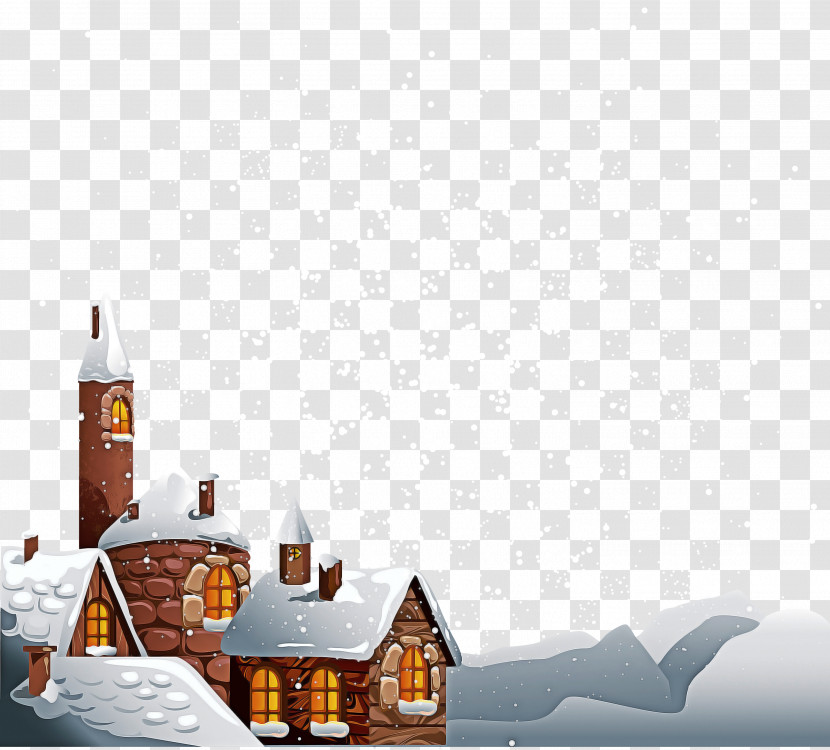 Steeple House Winter Transparent PNG