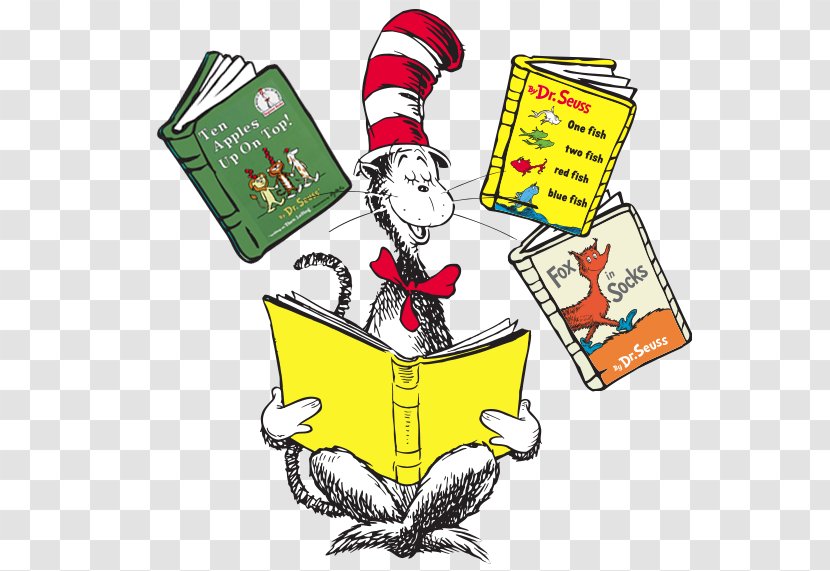 The Cat In Hat Fox Socks Green Eggs And Ham Read Across America Wacky Wednesday - Dr Seuss Transparent PNG