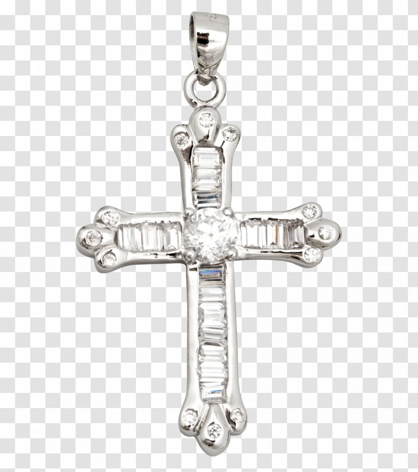 Earring Silver Cross Jewellery Charms & Pendants - Metal Transparent PNG