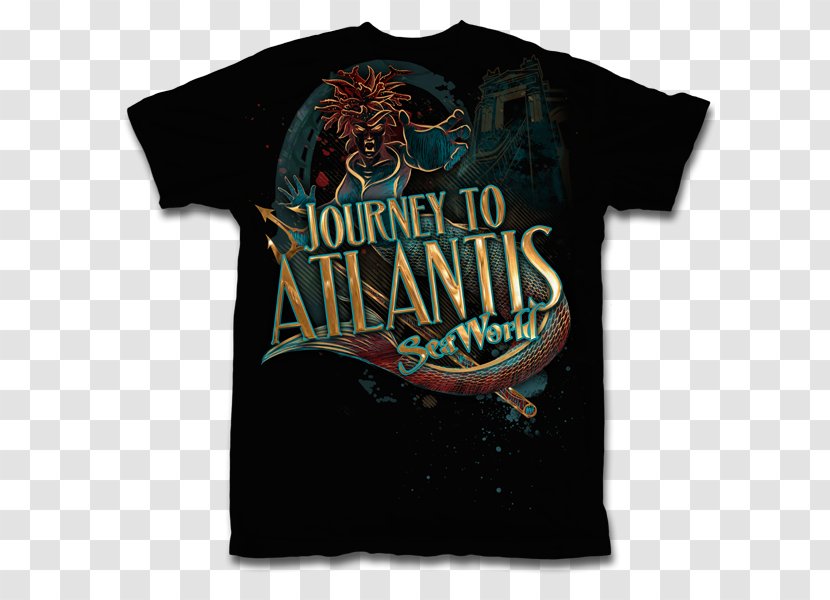 T-shirt Journey To Atlantis SeaWorld Gift Shop - Silhouette Transparent PNG