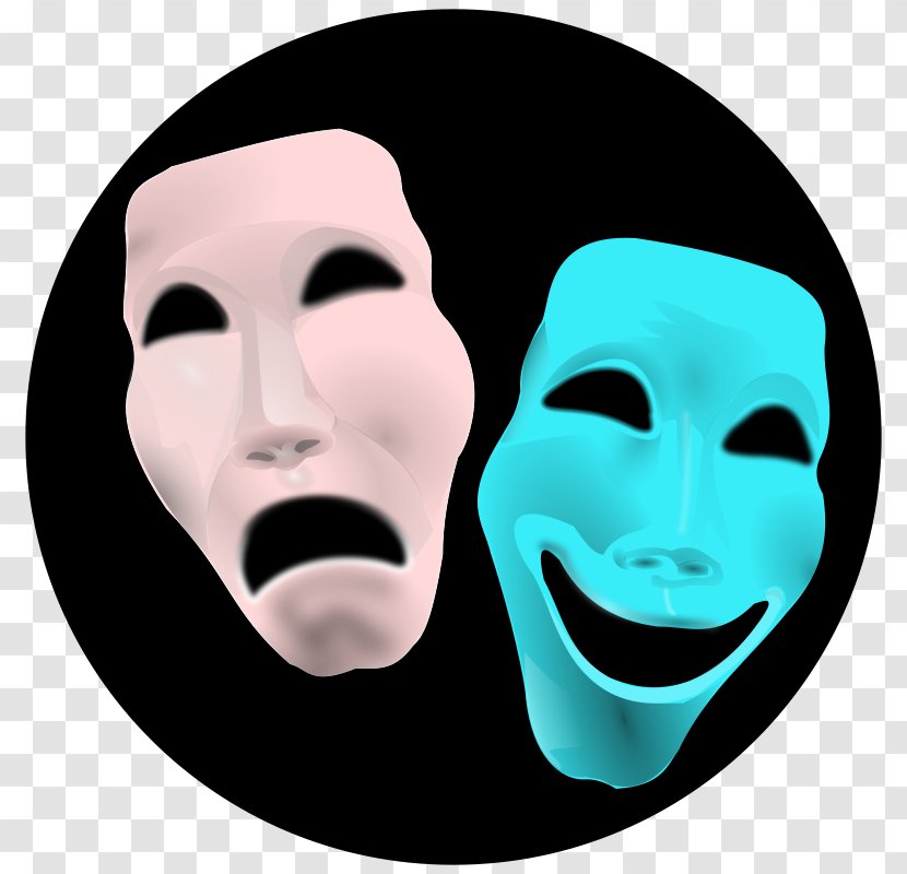 Theatre Mask Drama Clip Art - Smile - Masks Clipart Transparent PNG