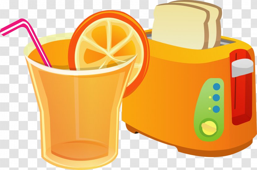 Orange Juice Drink - Vector Breakfast Transparent PNG