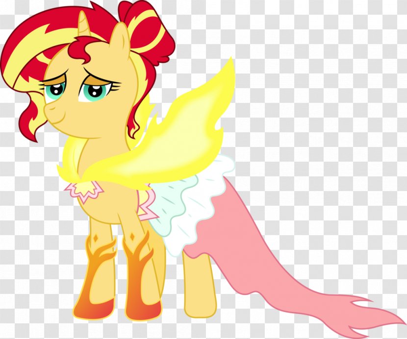 Sunset Shimmer DeviantArt Pony - Watercolor - Vector Transparent PNG