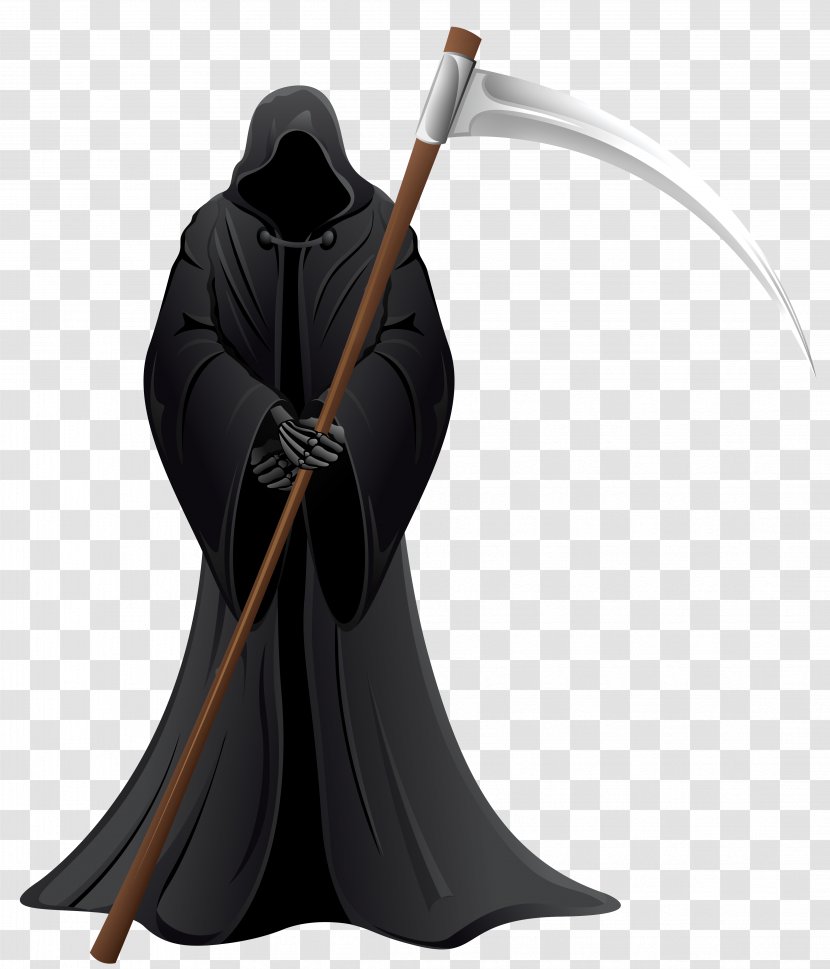 Illustration - Human Skull Symbolism - Grim Reaper Vector Clipart Transparent PNG