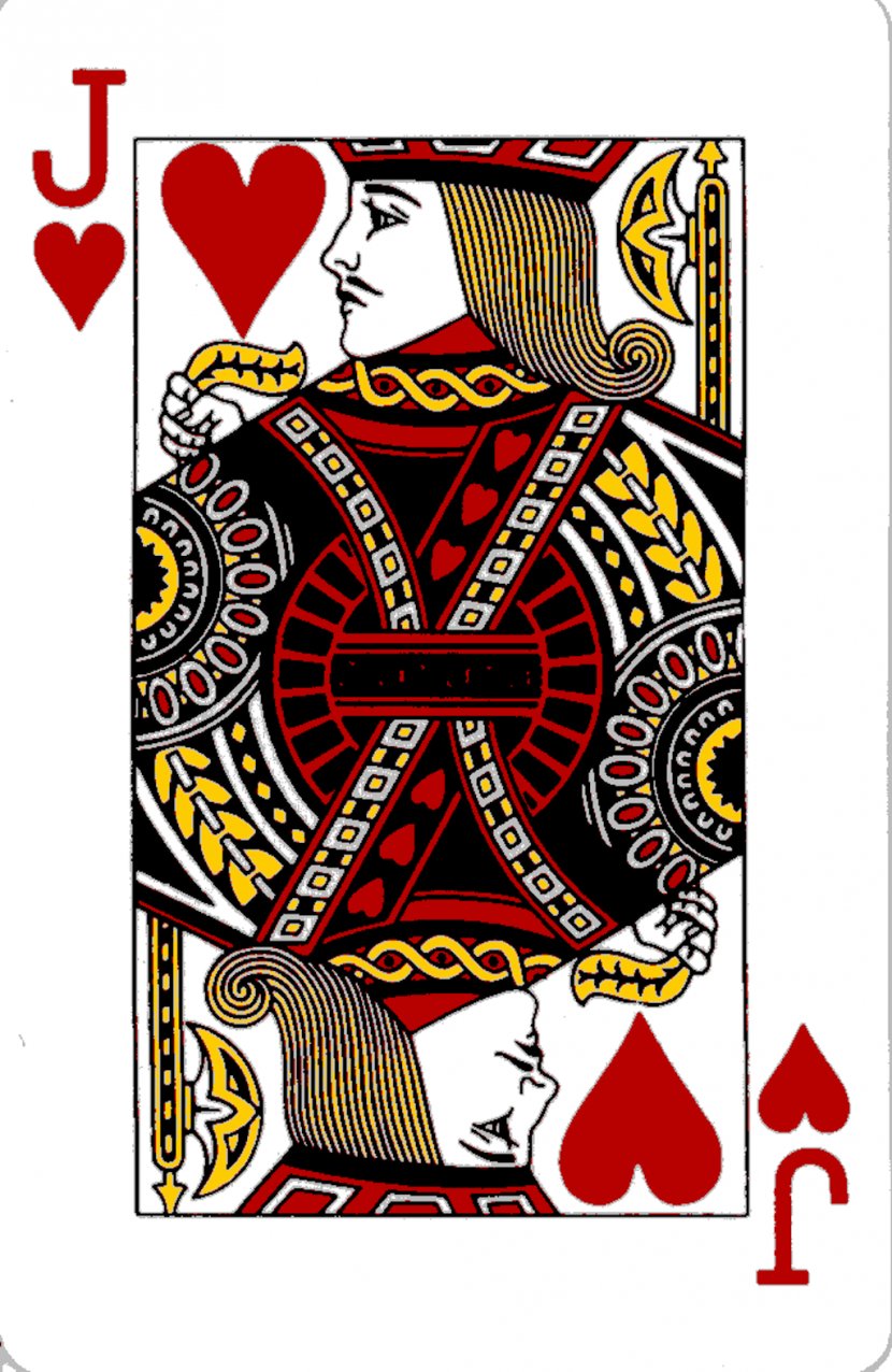 Jack The Queen Of Hearts Playing Card T-shirt - Silhouette - Heart Cards Transparent PNG