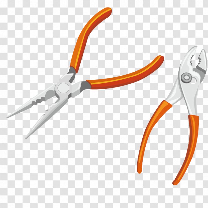 Diagonal Pliers Tool - Animation - Vector Model Transparent PNG