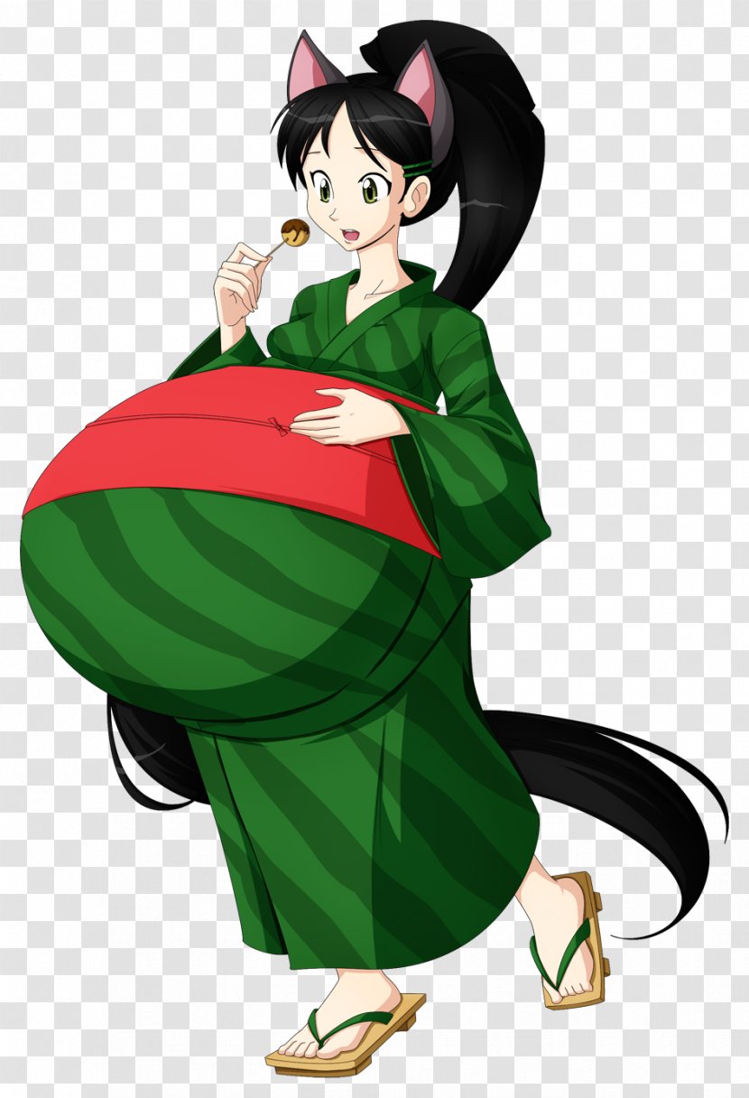 Black Hair Green Human Color - Tree - Pregnan Transparent PNG