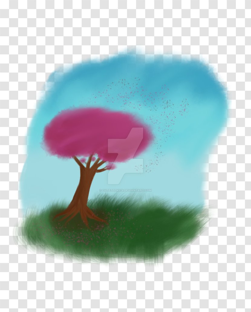 Desktop Wallpaper Organism Computer Sky Plc - Pink Tree Transparent PNG