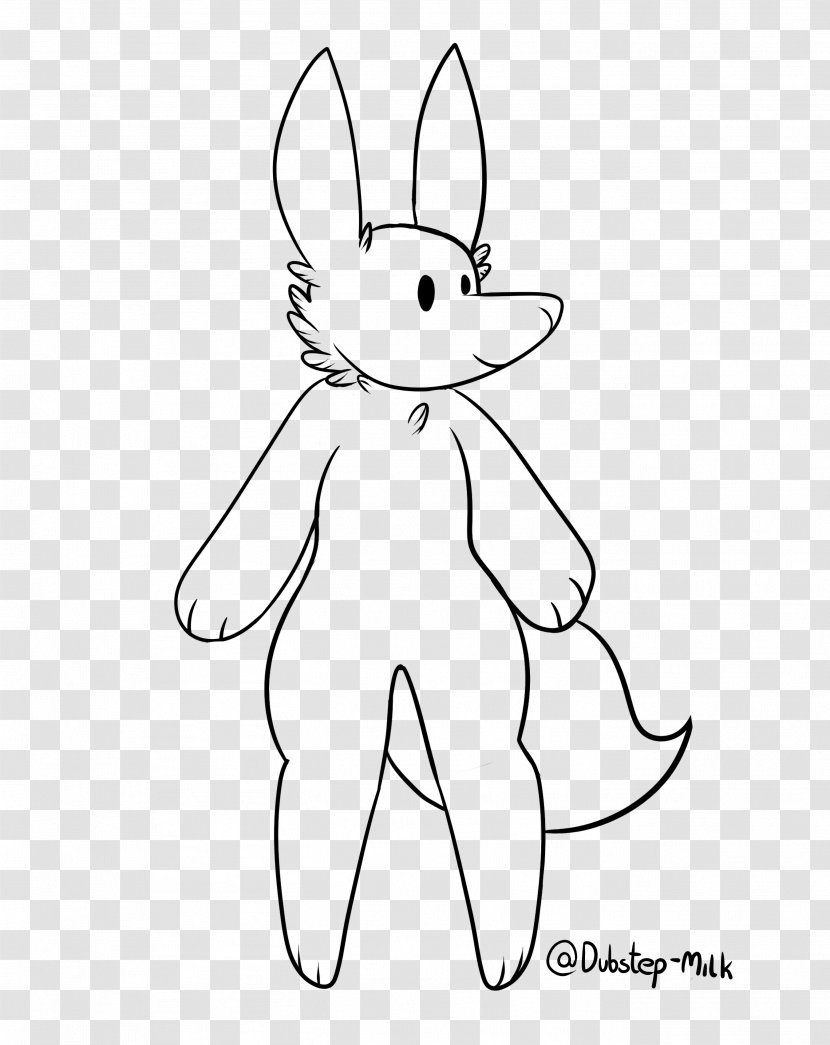 Domestic Rabbit Hare Easter Bunny Line Art - Cartoon Transparent PNG