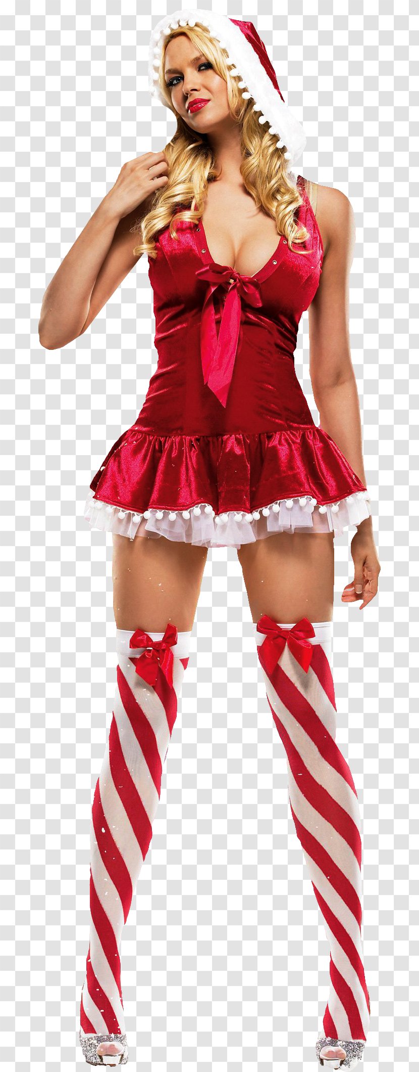 Mrs. Santa Claus Costume Suit - Watercolor - Pin Transparent PNG