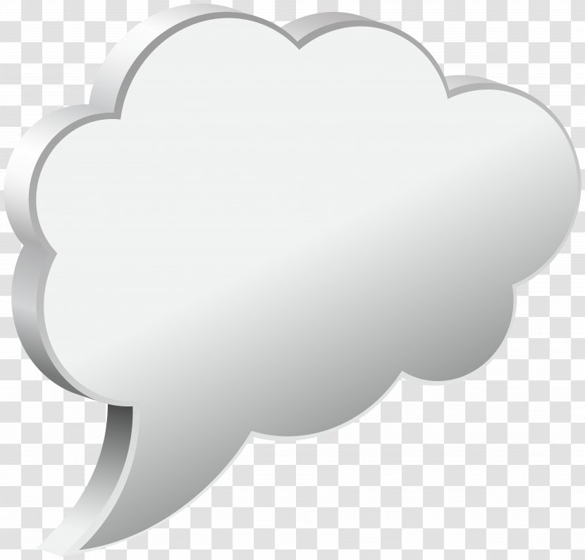 Black And White Heart Angle Font - Cartoon - Speech Bubble Cloud Transparent Image Transparent PNG
