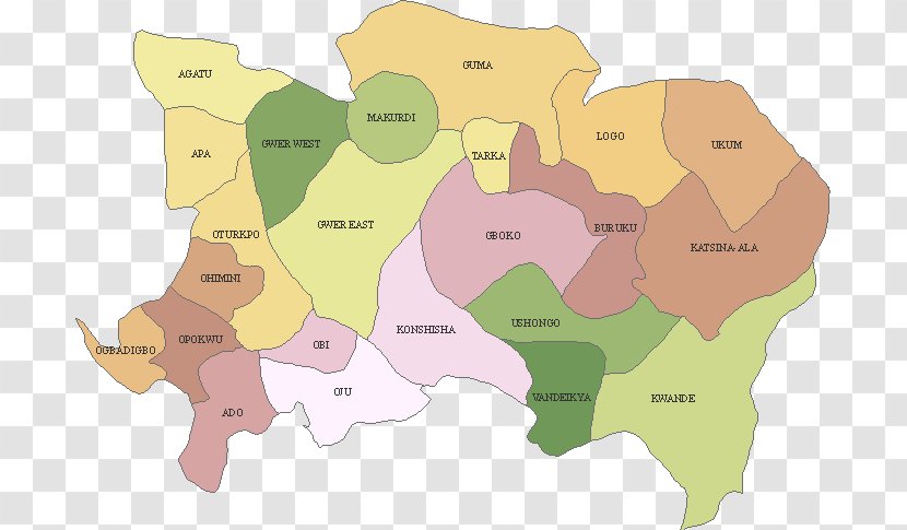 Rivers State Makurdi Benue South Local Government Area Of Nigeria Gwer West - Map - United States Transparent PNG
