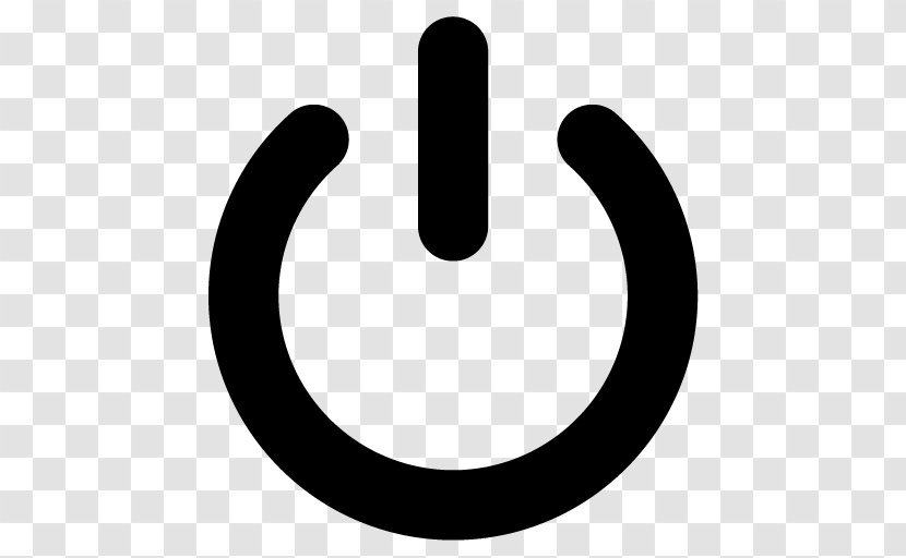 Power Symbol - Black And White - Of Transparent PNG