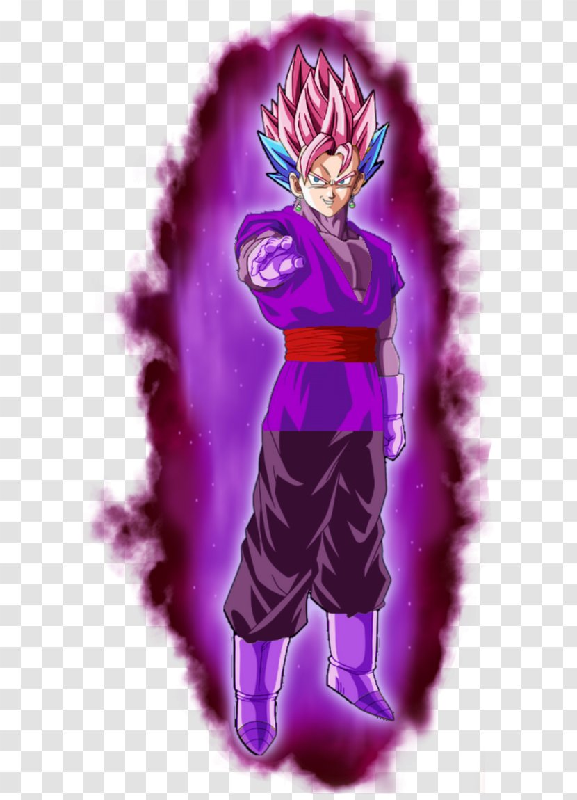 Goku Black Kaiō Super Saiyan - Watercolor Transparent PNG