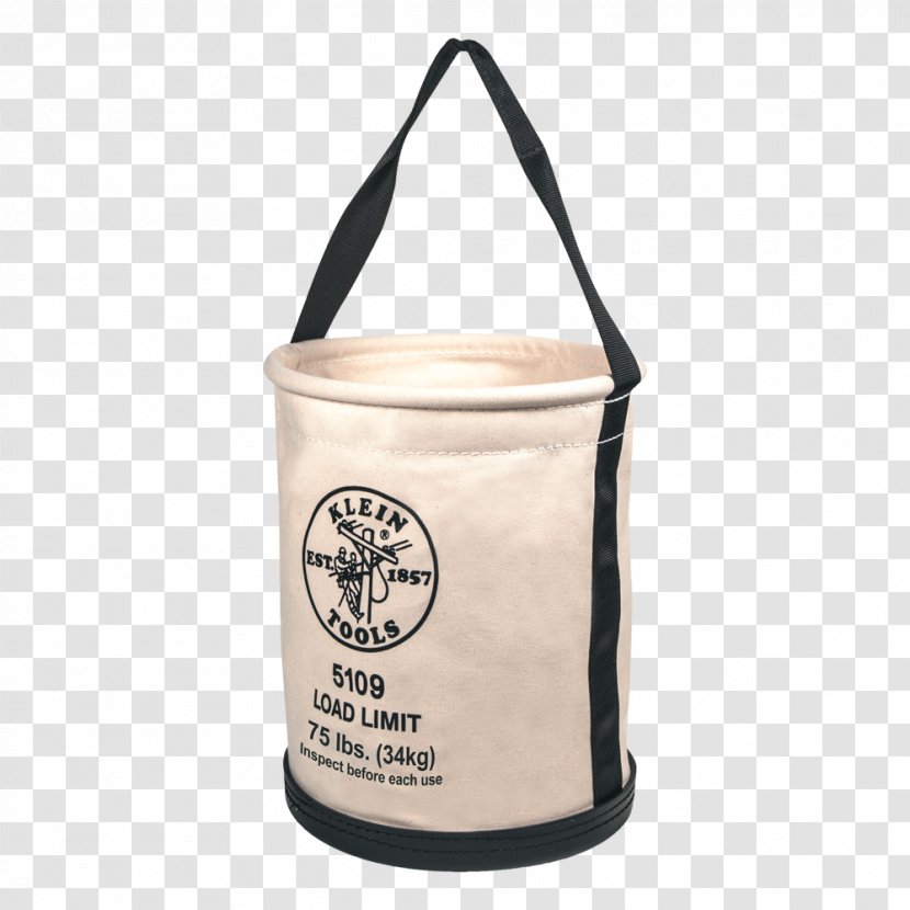 Klein Tools Hand Tool Bucket Canvas - Zipper Storage Bag Transparent PNG