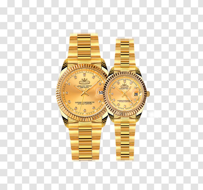 Gold Plating Analog Watch Sapphire - Watches Transparent PNG