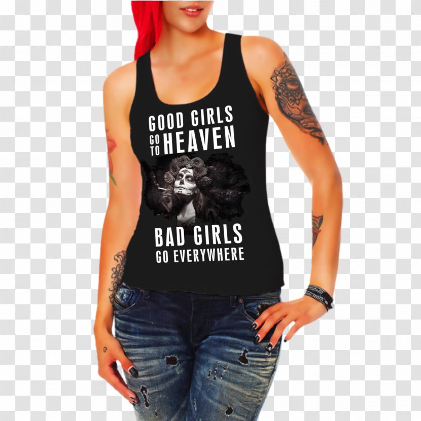 T-shirt Top Woman Saying Sleeveless Shirt - Blouse Transparent PNG