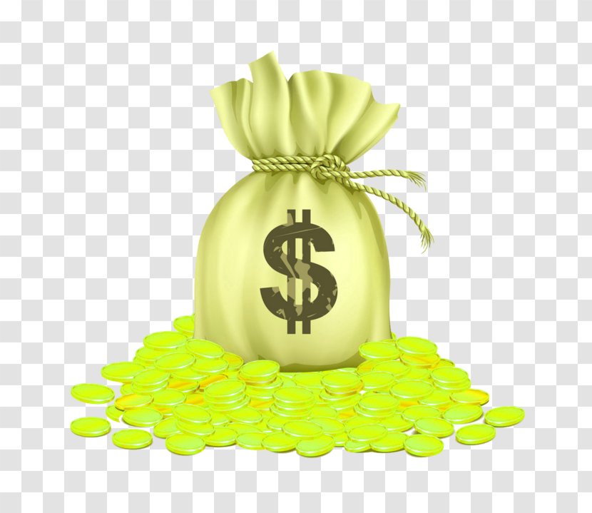 Money Bag Sticker Clip Art - Bank - Of Gold Coins Transparent PNG