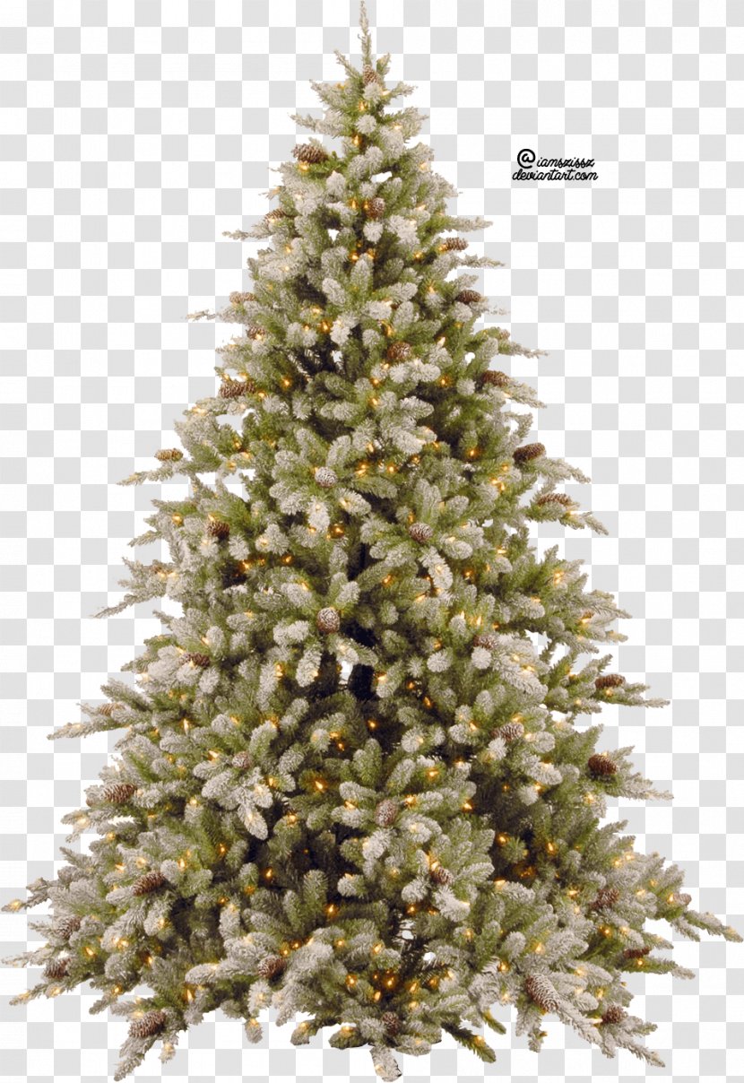 Artificial Christmas Tree Pre-lit - Noble Fir Transparent PNG
