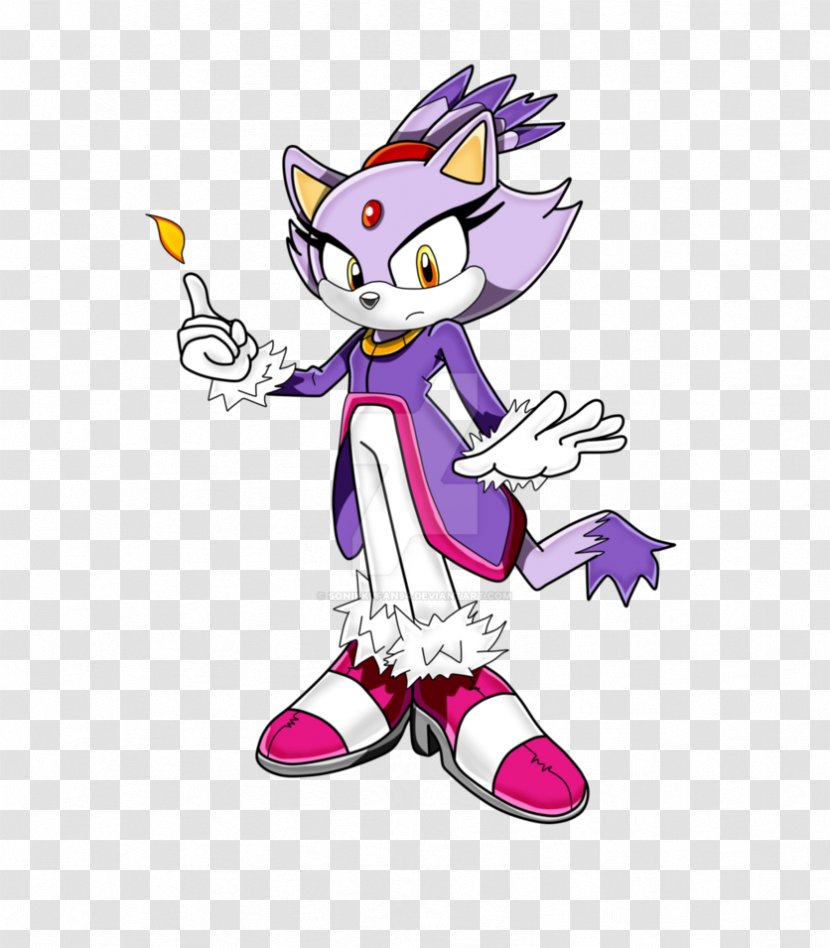 Blaze The Cat Sonic Chaos Hedgehog Silver Transparent PNG