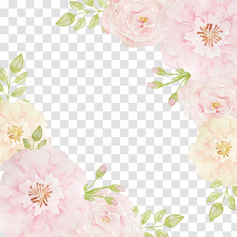 Pink Flowers Beach Rose Clip Art - Family - Borders Transparent PNG