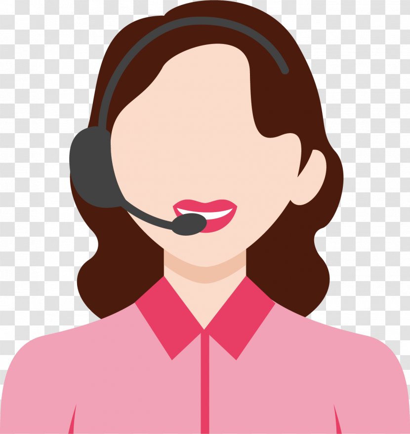 Call Centre Customer Service Technical Support - Watercolor - Vector Center Female Transparent PNG