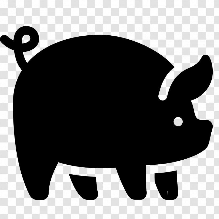 Domestic Pig Download Clip Art - Black And White Transparent PNG