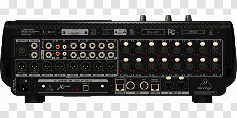 BEHRINGER X32 PRODUCER Digital Mixing Console Audio Mixers - Cartoon - Silhouette Transparent PNG