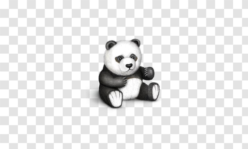 Giant Panda Bear ICO Icon - Flower - Cute Doll Transparent PNG