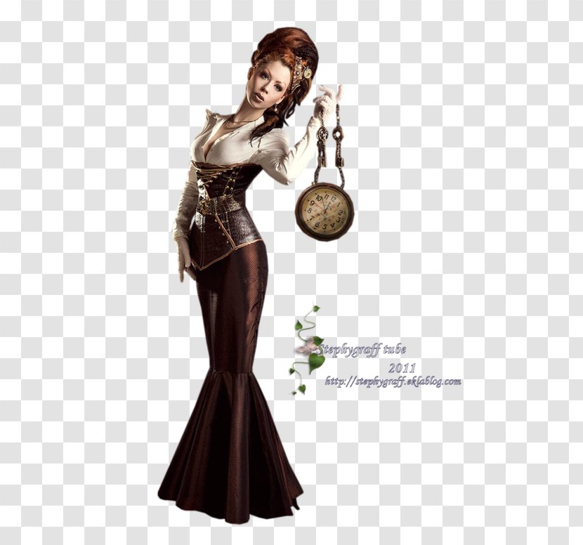 Steampunk Woman Fashion Child Gown - Heart Transparent PNG