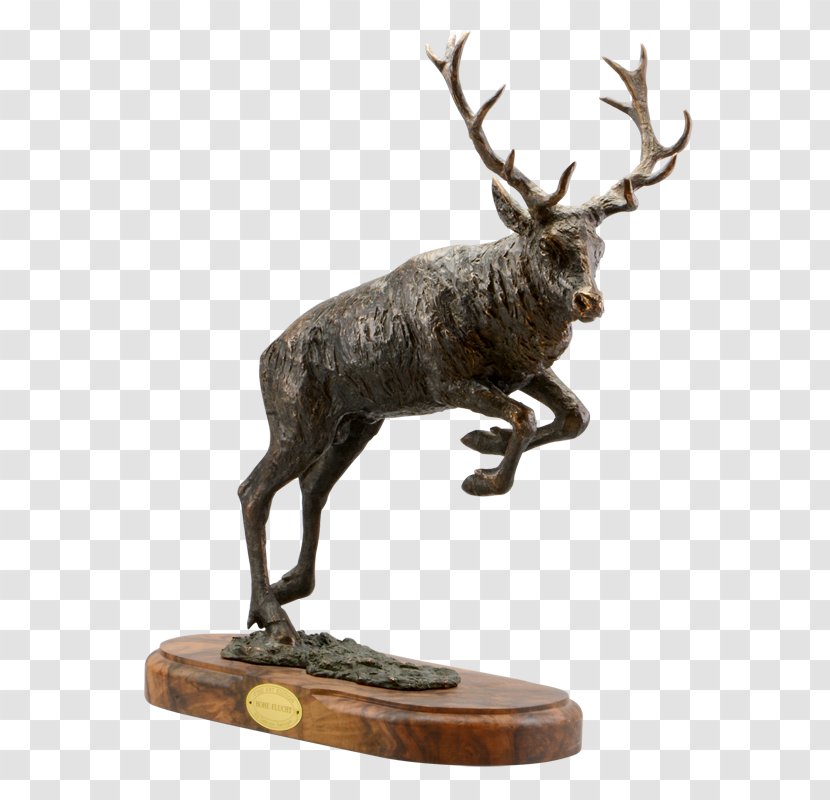 Bronze Sculpture Reindeer Elk - Statue Transparent PNG
