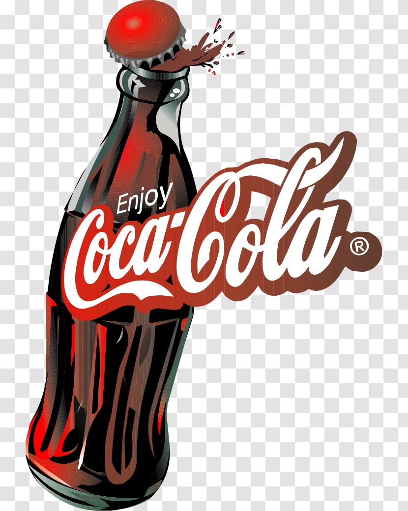 Coca-Cola Cherry Soft Drink - Cocacola - Vector Bottled Beverages Transparent PNG