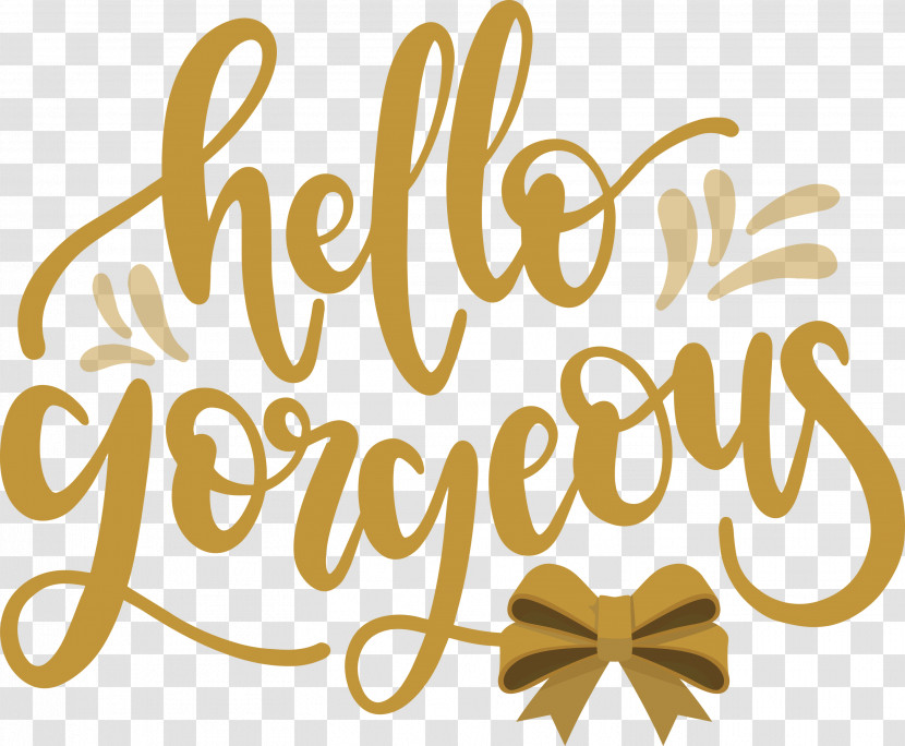 Fashion Hello Gorgeous Transparent PNG