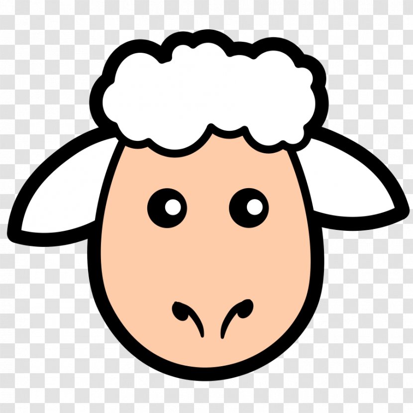 Sheep Lamb And Mutton Face Clip Art - Simple Cliparts Transparent PNG