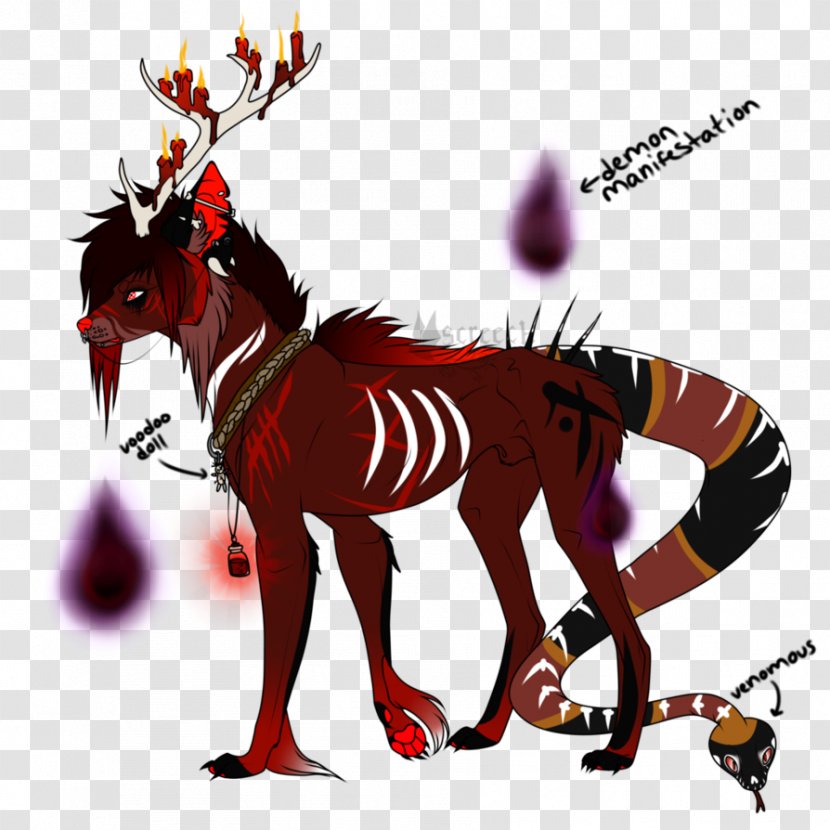 Horse Art Reindeer Vampire - Legendary Creature Transparent PNG