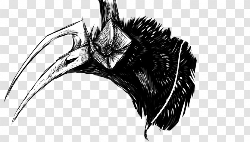 Line Art Beak Legendary Creature Sketch - Black And White - Coyote Transparent PNG